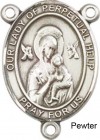 Our Lady of Perpetual Help Rosary Centerpiece Sterling Silver or Pewter