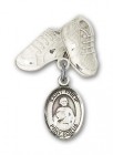 Pin Badge with St. Philip the Apostle Charm and Baby Boots Pin