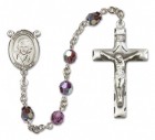 St. Gianna Sterling Silver Heirloom Rosary Squared Crucifix