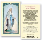 Our Lady Queen of The Laminated Prayer Card