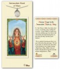 Immaculate Heart of Mary Medal in Pewter with Prayer Card