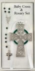 Irish Baby Cross with Baby Rosary Set