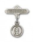Baby Pin with Miraculous Charm and Angel with Godchild Badge Pin