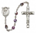 St. Aidan of Lindesfarne Sterling Silver Heirloom Rosary Squared Crucifix