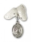 Pin Badge with St. John the Apostle Charm and Baby Boots Pin