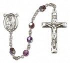 St. Jude Thaddeus Sterling Silver Heirloom Rosary Squared Crucifix