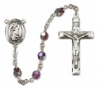 St. Drogo Sterling Silver Heirloom Rosary Squared Crucifix