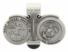 St. Michael U.S. Marines Visor Clip Pewter