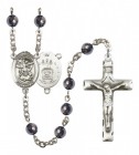 Men's St. Michael Air Force Silver Plated Rosary