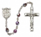 St. Edwin Sterling Silver Heirloom Rosary Squared Crucifix