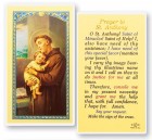 Prayer To St. Anthony Laminated Prayer Card
