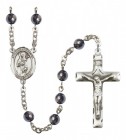 Men's St. Scholastica Silver Plated Rosary