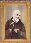 St. Pio Antique Gold Framed Print