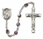 St. Agnes of Rome Sterling Silver Heirloom Rosary Squared Crucifix
