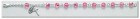 Rosary Bracelet - Sterling Silver with 7mm Pink Swarovski Beads