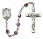 St. Dorothy Sterling Silver Heirloom Rosary Squared Crucifix
