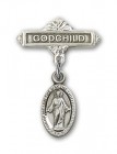 Baby Badge with Scapular Charm and Godchild Badge Pin