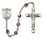 St. Gerard Sterling Silver Heirloom Rosary Squared Crucifix
