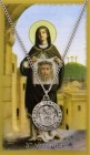 Round St. Veronica Pewter Medal with Prayer Card