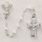 Girl's Irish First Communion Rosary in Sterling Silver