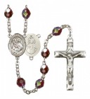 Men's Our Lady of Mount Carmel Silver Plated Rosary