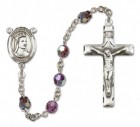 St. Elizabeth of Hungary Sterling Silver Heirloom Rosary Squared Crucifix
