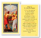 Prayer To St. John The Baptist Laminated Prayer Card