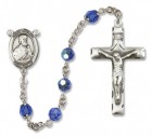 St. Thomas the Apostle Sterling Silver Heirloom Rosary Squared Crucifix