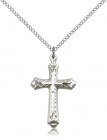 Fluted Texture Cross Necklace