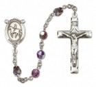 St. Kateri Rosary with Equestrian Heirloom Squared Crucifix