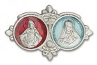Sacred Heart of Jesus and Immaculate Heart of Mary Visor Clip