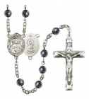 Men's Scapular Silver Plated Rosary