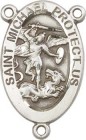 St. Michael Army Sterling Silver Rosary Centerpiece