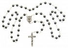 First Communion Hematite Rosary with Chalice Centerpiece