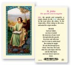 St. John The Evangelist Laminated Prayer Card