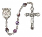 St. Lidwina of Schiedam Sterling Silver Heirloom Rosary Fancy Crucifix