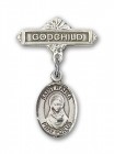 Pin Badge with St. Rafka Charm and Godchild Badge Pin