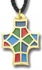 Multi-Colored Cross Pendant