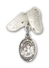Pin Badge with St. John the Baptist Charm and Baby Boots Pin