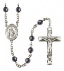 Men's St. Augustine of Hippo Silver Plated Rosary
