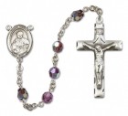 St. Pius X Sterling Silver Heirloom Rosary Squared Crucifix