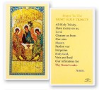 Prayer To Most Holy Trinity Laminated Prayer Card