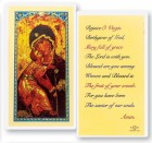 Rejoice O Virgin Birthgiver Laminated Prayer Card