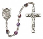 St. Fiacre Sterling Silver Heirloom Rosary Squared Crucifix