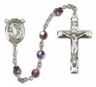 St. Cecilia Sterling Silver Heirloom Rosary Squared Crucifix