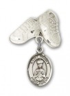 Pin Badge with St. Henry II Charm and Baby Boots Pin