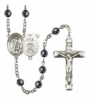 Men's Guardian Angel Air Force Silver Plated Rosary