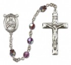 St. Kateri Sterling Silver Heirloom Rosary Squared Crucifix