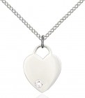 Small Heart Shaped Pendant with Birthstone Options