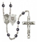Men's St. Michael Coast Guard Silver Plated Rosary